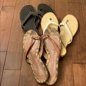Coach Sandals LOT OF 3 Kirstin & Debbie